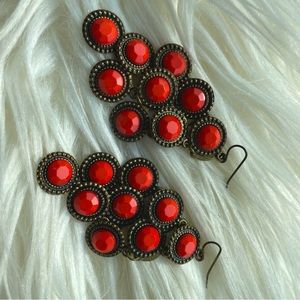 Orange Dangle Earrings